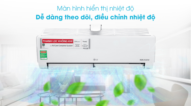 Màn hình hiển thị nhiệt độ - Máy lạnh LG Inverter 1.5 HP V13APFUV