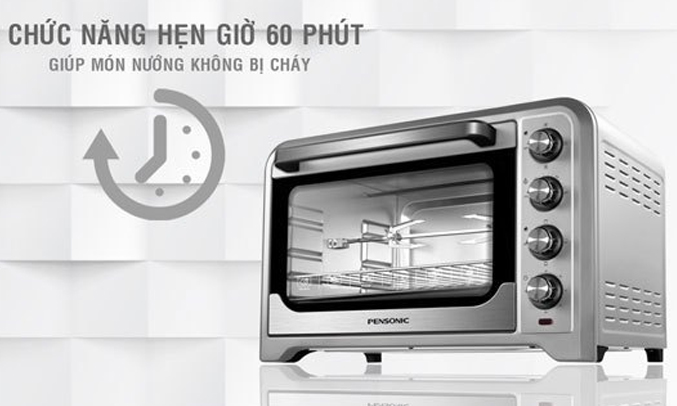 Lò nướng Pensonic PEO-3803G hẹn giờ 60 phút
