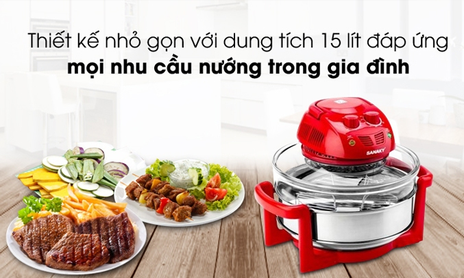 Nồi nướng thủy tinh Sanaky VH-188D - Dung tích 15Lit
