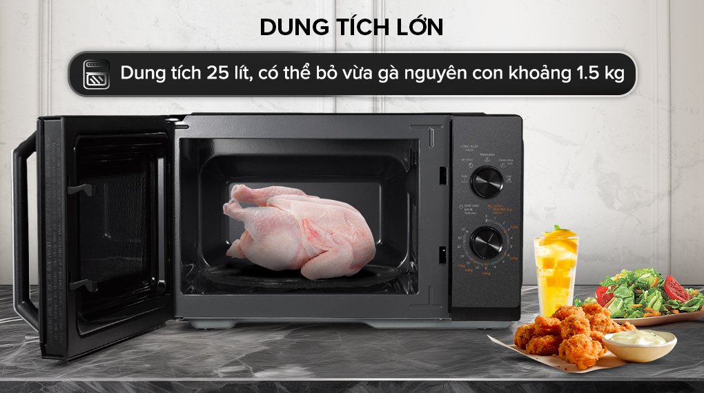 Lò vi sóng Toshiba MW3-MM25PE(BK) 25 lít - Dung tích
