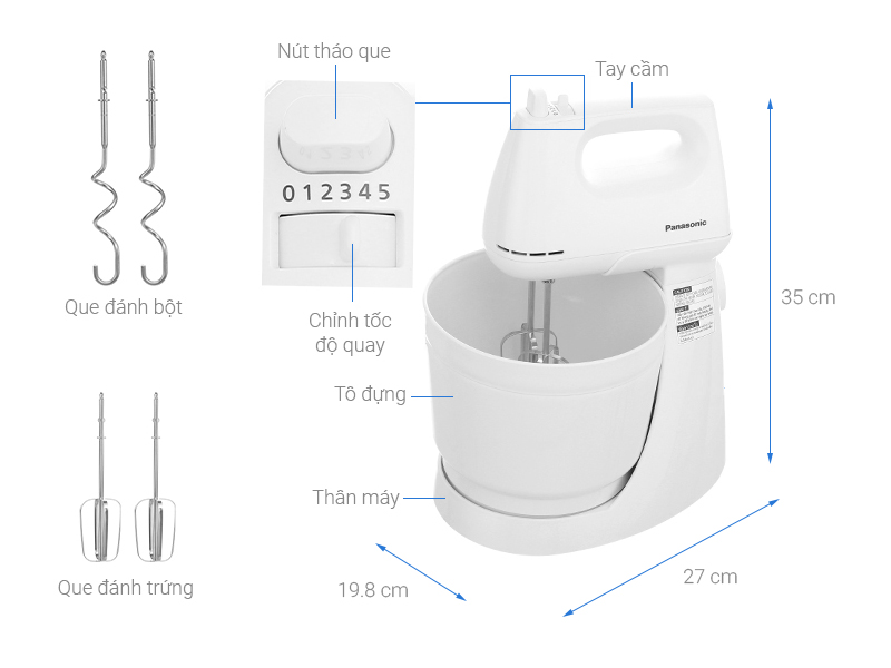 Máy đánh trứng Panasonic MK-GB3WRA