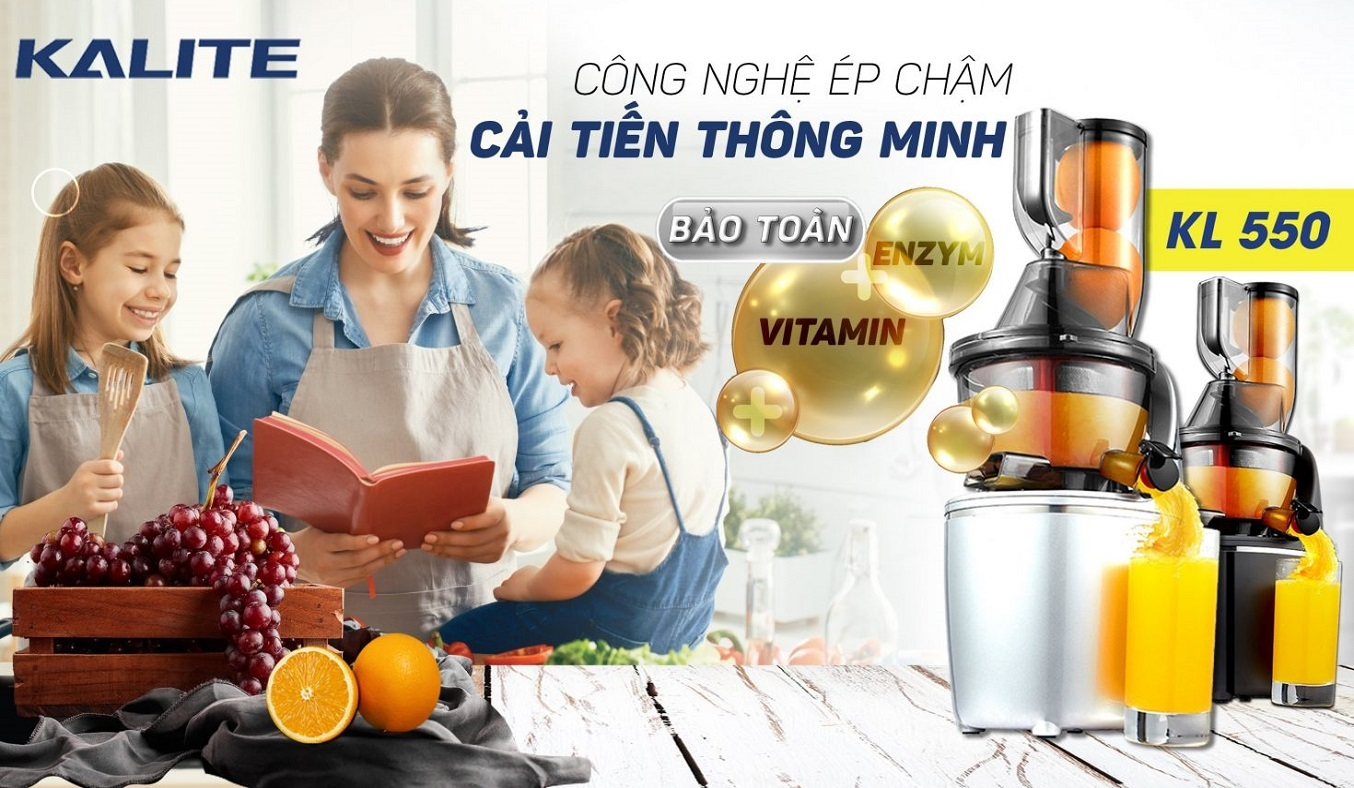 Máy ép chậm Kalite KL-550 - Công nghệ ép chậm cải tiến
