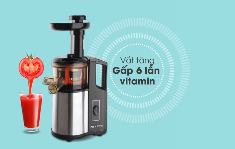 Ép lượng nước ép lớn, vắt tăng gấp 6 lần - Máy ép chậm Korihome JEK-633