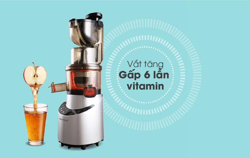 Vắt ép tăng gấp 6 lần lượng vitamin - Máy ép chậm trái cây Korihome JEK-844