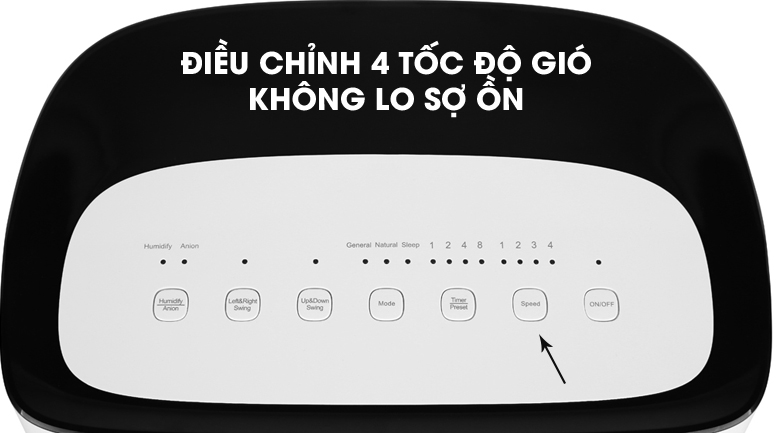 4 tốc độ gió - Quạt điều hoà Gree KSWK-10X61D