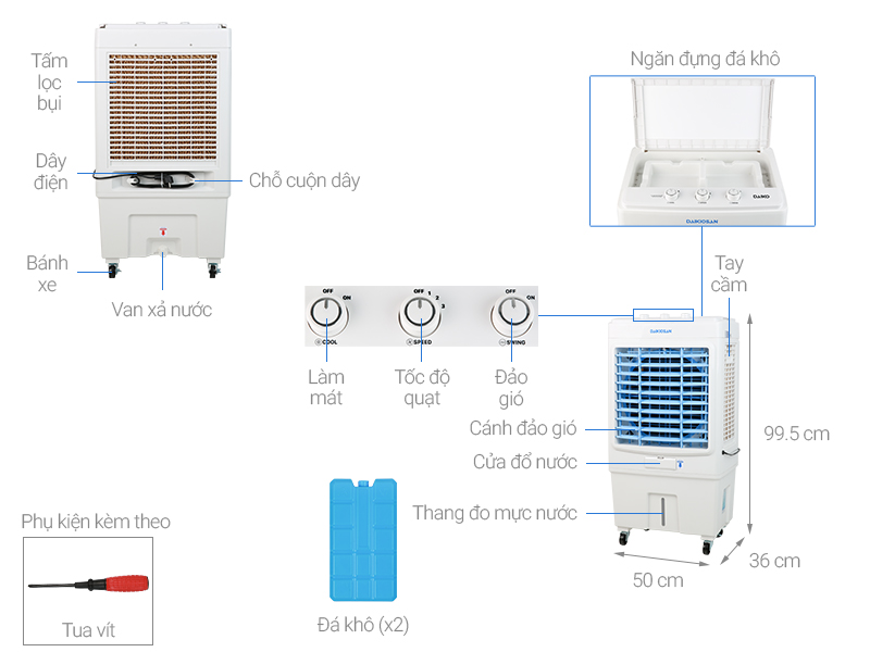 Quạt điều hoà Daikiosan DKA-04000C