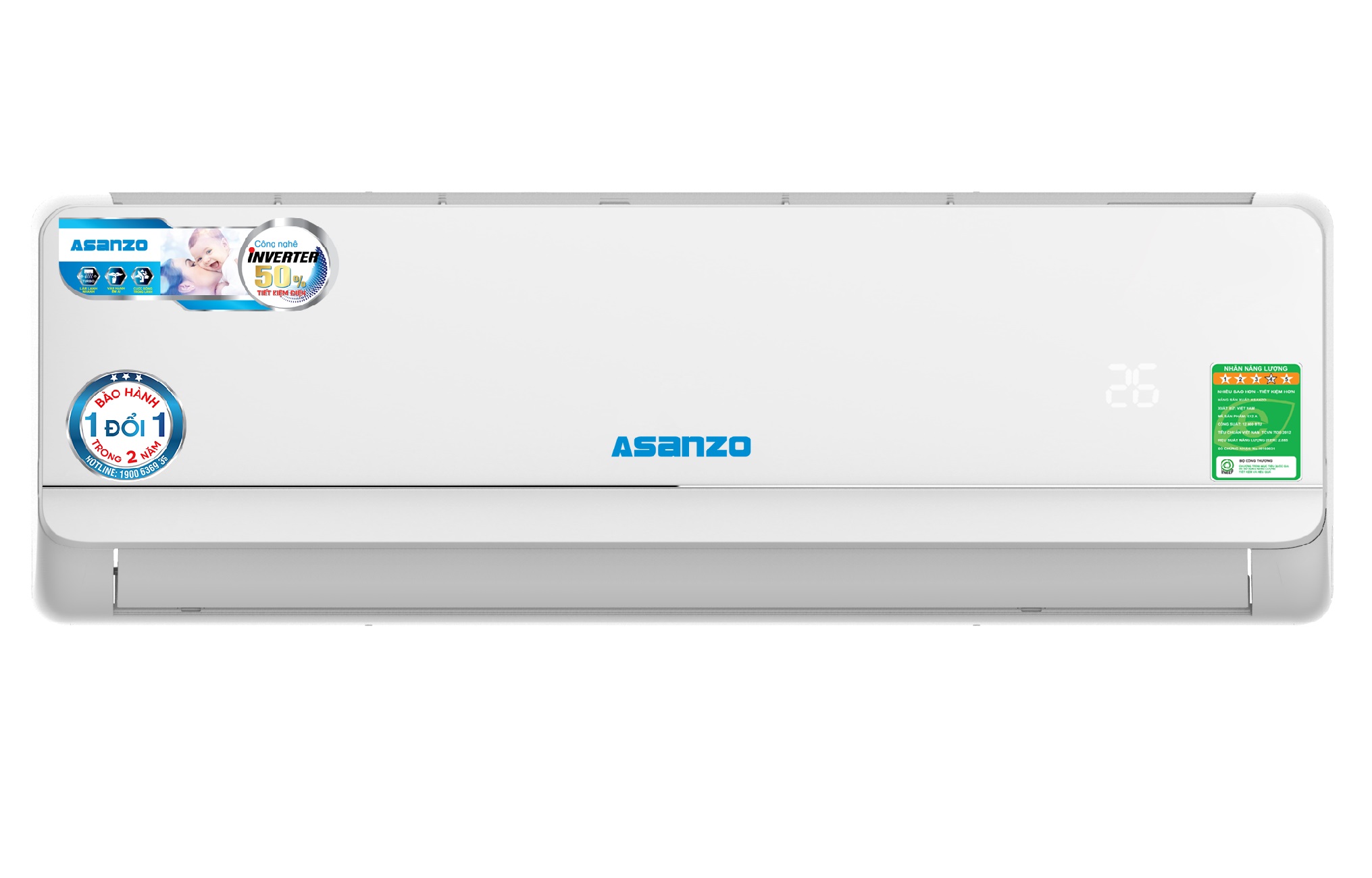 MÁY LẠNH ASANZO K09N66 - INVERTER 1.0 HP 0