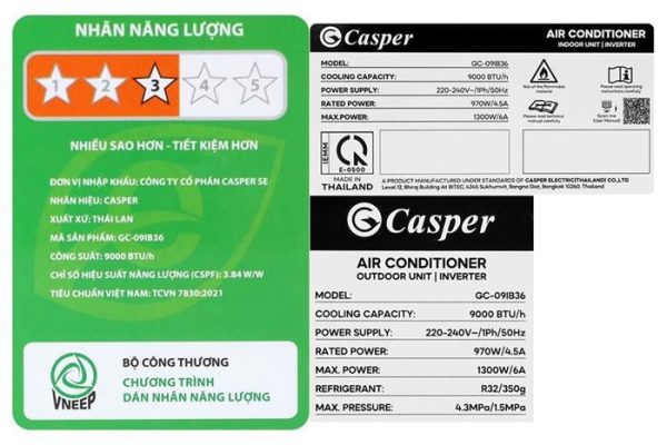 Máy lạnh Casper Inverter 1 HP GC-09IB36 2