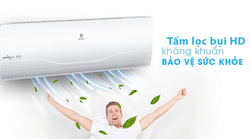 Bộ lọc bụi HD kháng khuẩn khử mùi của máy lạnh Inverter ELectrolux ESV18CRO-B1