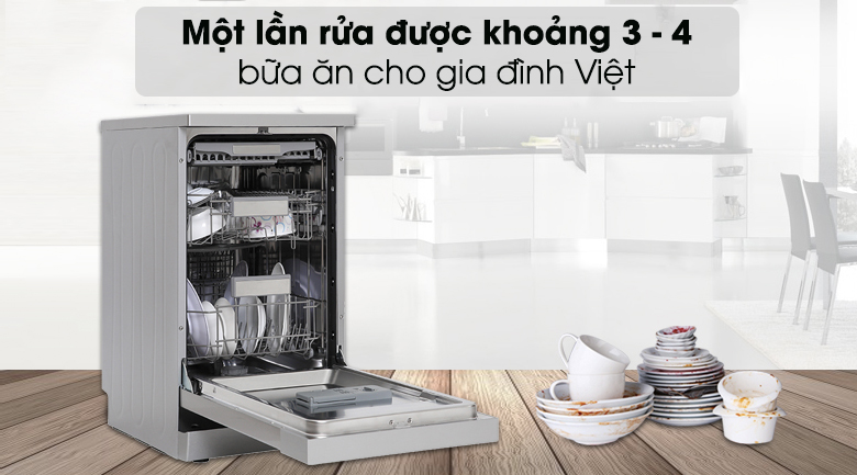 Máy rửa chén độc lập Có Sấy Galanz W45A3A401M-0E1 - Một lần rửa được khoảng 3-4 bữa ăn