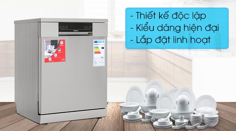Máy rửa chén độc lập Có Sấy Galanz W60B1A401M-AE5(SS) - Thiết kế độc lập, kiểu dáng hiện đại
