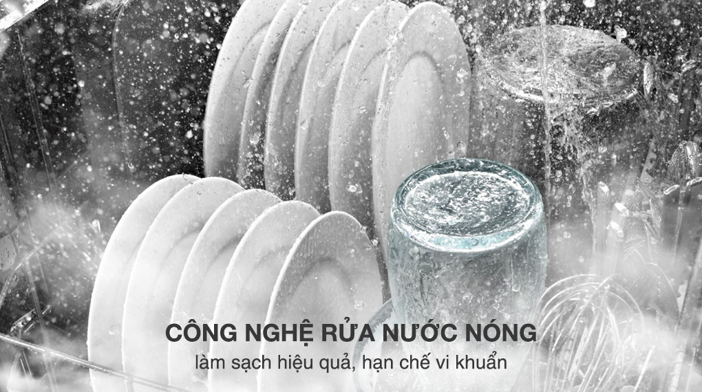 Máy rửa chén độc lập Hafele HDW-F60E (538.21.200) - Công nghệ rửa nước nóng