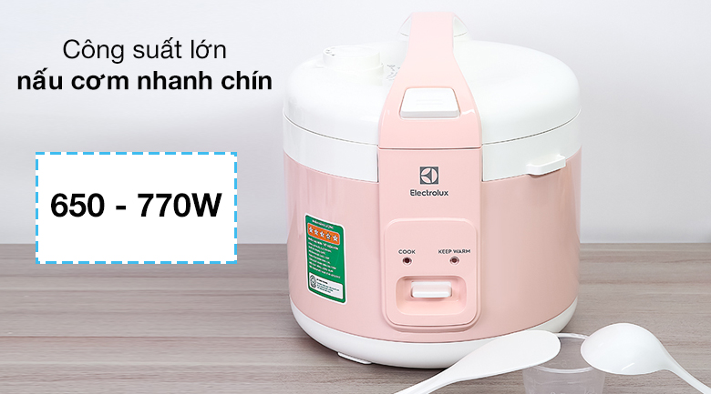 Nồi cơm nắp gài 1.8 lít Electrolux E4RC1-320P - Công suất 650 - 770W