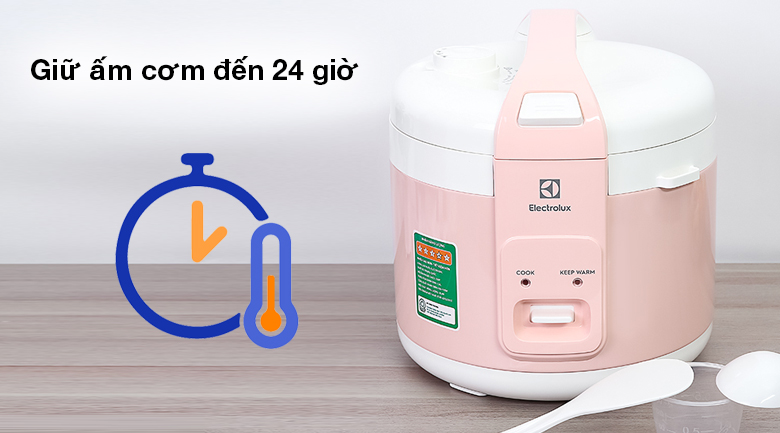 Nồi cơm nắp gài 1.8 lít Electrolux E4RC1-320P - Thời gian giữ ấm lên đến 24 giờ
