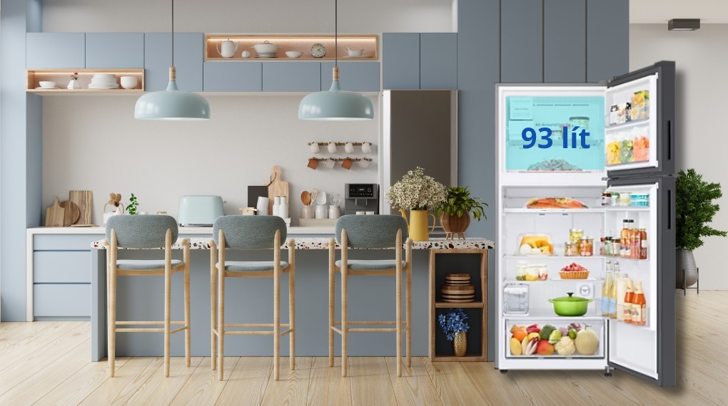 Ngăn đá trên Tủ lạnh Samsung Inverter 385 lít RT38CB668412SV