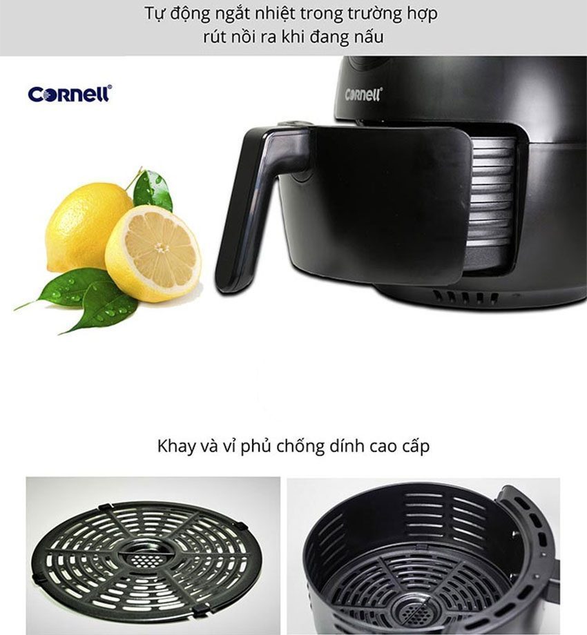 Nồi chiên không dầu Cornell CAF-S35M - Hàng chính hãng