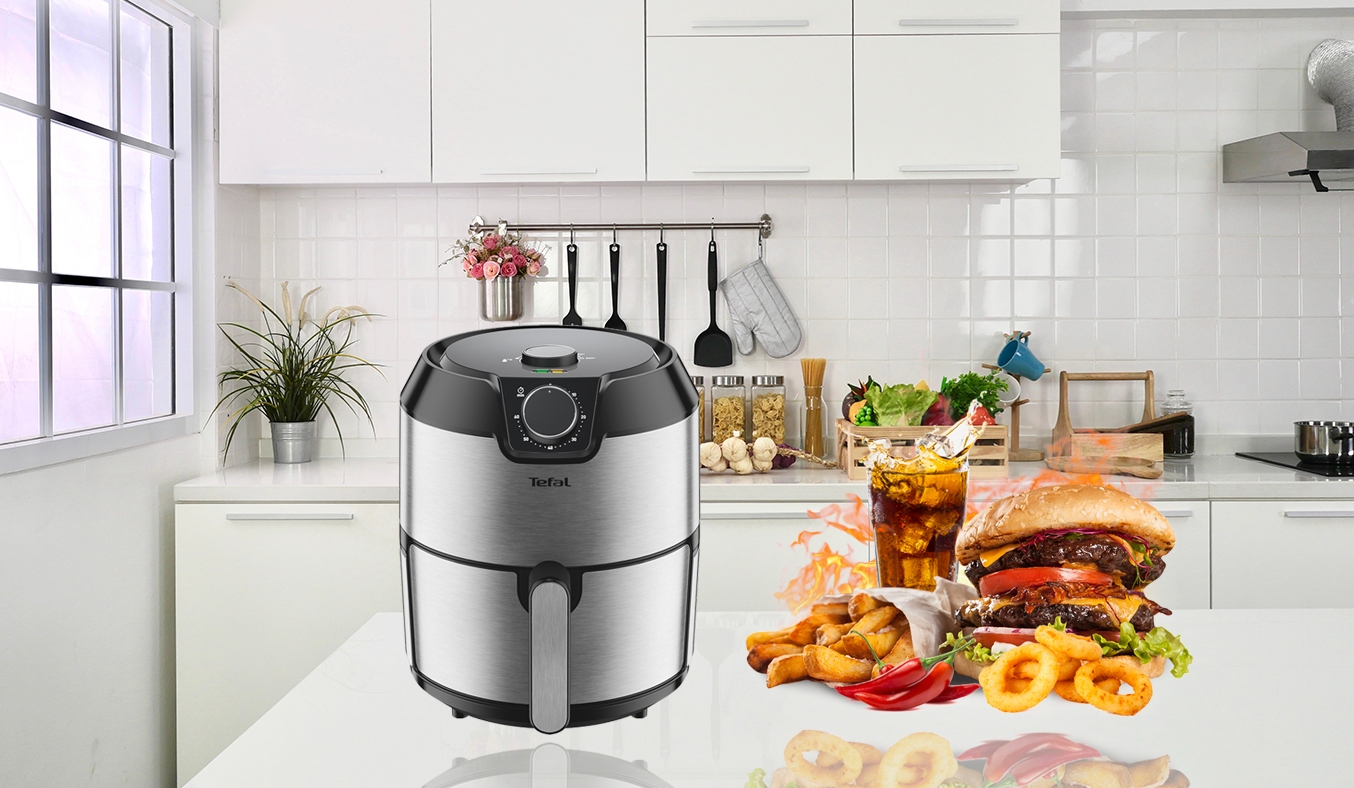 Nồi chiên không dầu Tefal 4.2 lít EY201D15 - Công suất lớn, chiên, nướng nhanh chóng