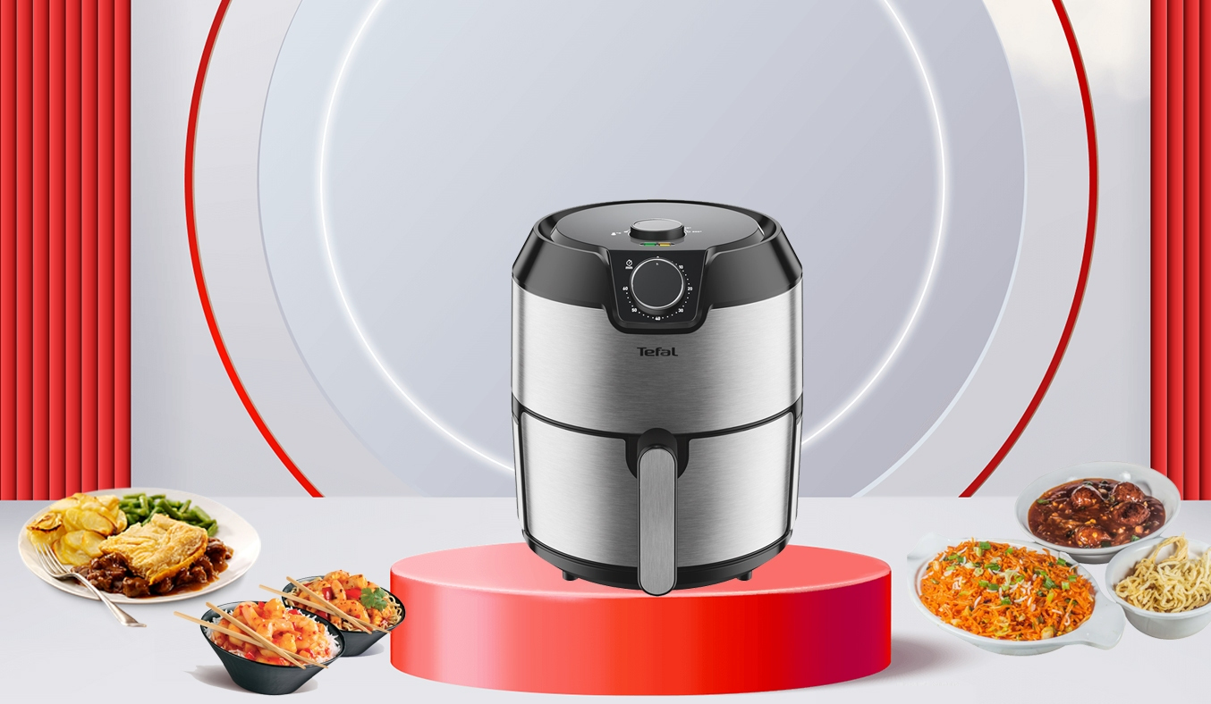 Nồi chiên không dầu Tefal 4.2 lít EY201D15 - Thiết kế độc đáo, chế biến các món chiên nhanh chóng