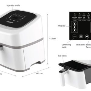 NỒI CHIÊN KHÔNG DẦU 4.5L SUNHOUSE MAMA SHD4086W 2