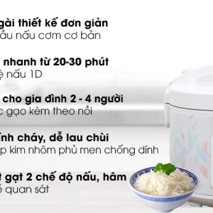 Nồi cơm điện 1 lít Toshiba RC-10JH1NV(P) 1