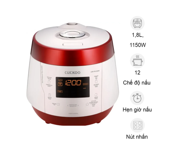 Nồi Cơm Điện Cuckoo CRP-PK1000S 1.8lít đen / đỏ 0