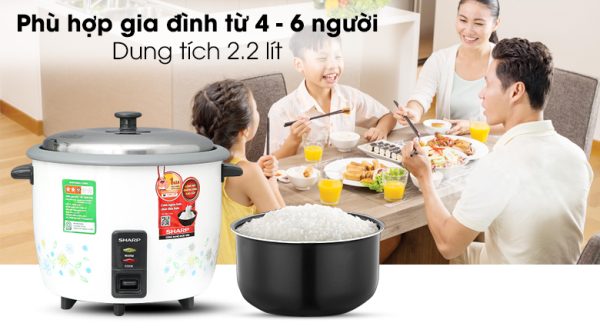 Nồi cơm nắp rời Sharp KSH-228SNV-SF 2.2 lít 6