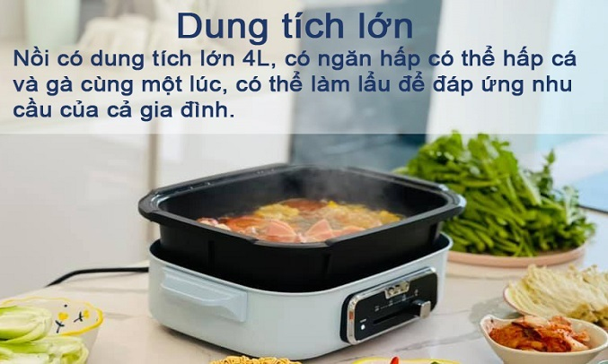 Nồi lẩu nướng đa năng Kalite 4 lít KL-666 - Dung tích 4 lít