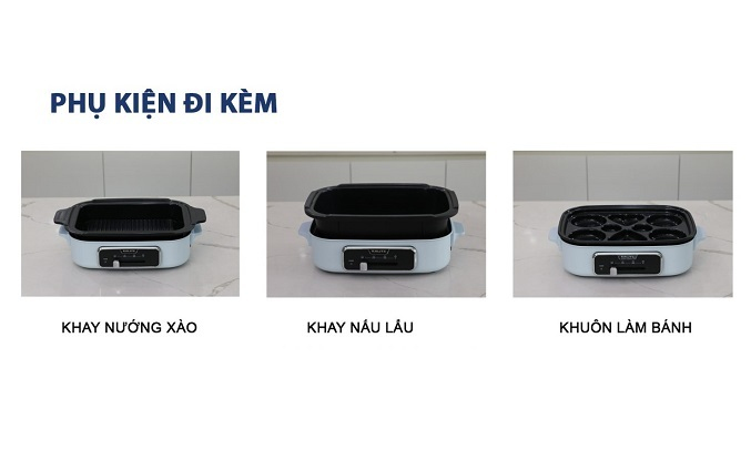 Nồi lẩu nướng đa năng Kalite 4 lít KL-666 - Phụ kiện đi kèm tiện lợi