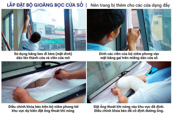 Bộ phụ kiện cho điều hòa di động