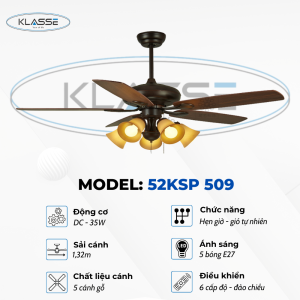Quạt chùm đèn Klasse 52KSP 509 0
