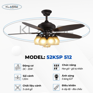 Quạt chùm đèn Klasse 52KSP 512 0