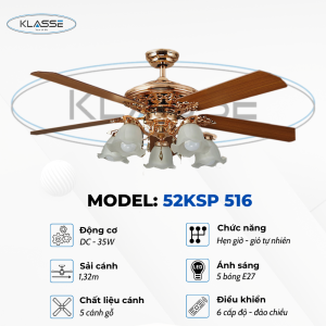 Quạt chùm đèn Klasse 52KSP 516 0