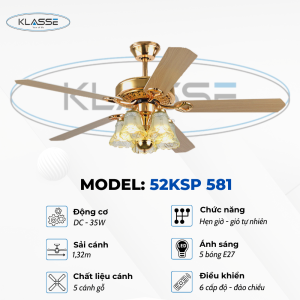 Quạt chùm đèn Klasse 52KSP 581 0