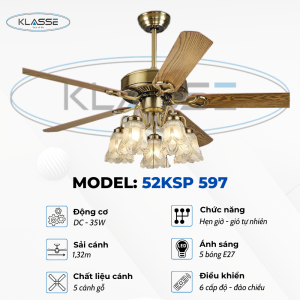 Quạt chùm đèn Klasse 52KSP 597 0