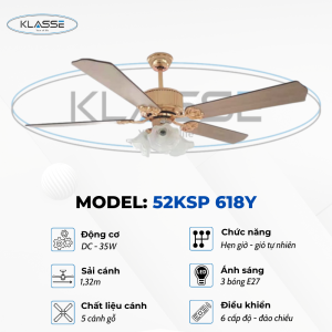 Quạt chùm đèn Klasse 52KSP 618Y 0