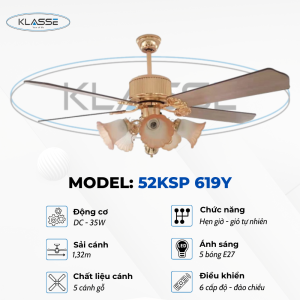 Quạt chùm đèn Klasse 52KSP 619Y 0