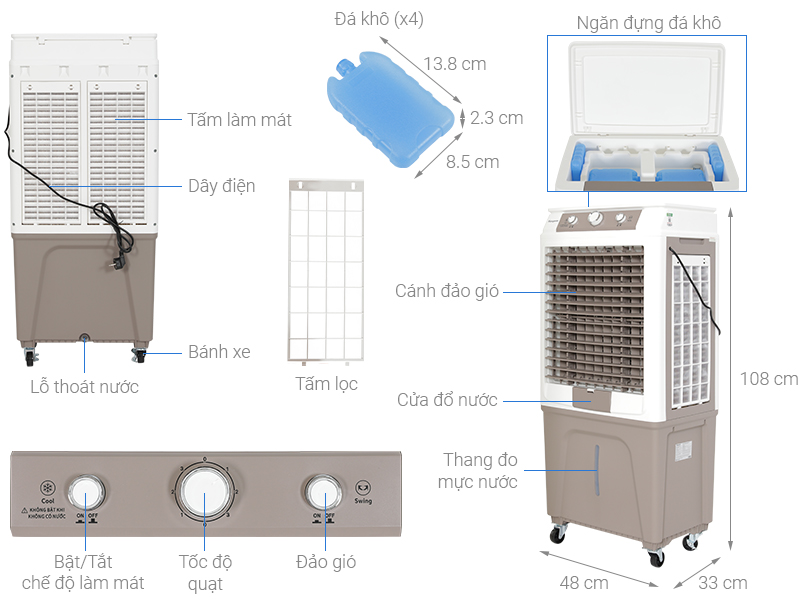 Quạt điều hoà Kangaroo KG50F95