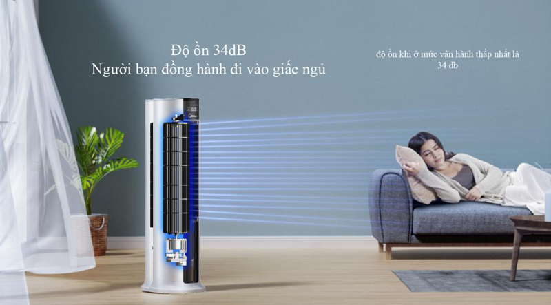 Vận hành êm ái - Quạt điều hòa Midea AC120-18AR