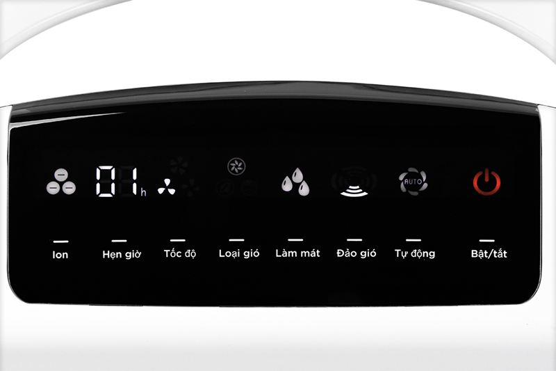 Bảng điều khiển cảm ứng dễ thao tác  - Quạt điều hòa Midea AC200-19WV