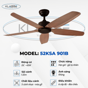 Quạt không đèn Klasse 52KSA 901B 0