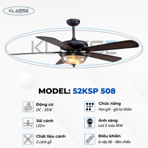 Quạt một đèn Klasse 52KSP 508 0