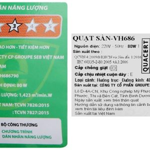 Quạt sàn Tefal 6 cánh VH686790 80W 5