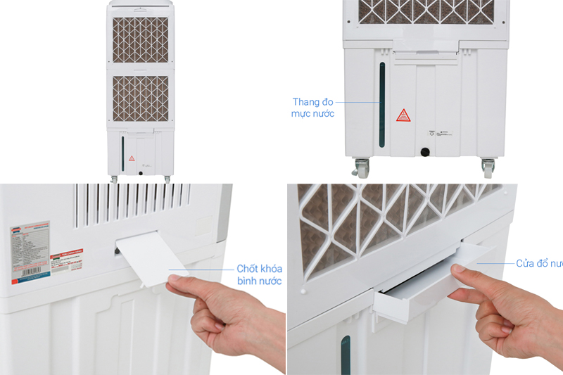 Bình chứa nước lớn, tiện dụng - Máy làm mát không khí Sunhouse SHD7756 KG