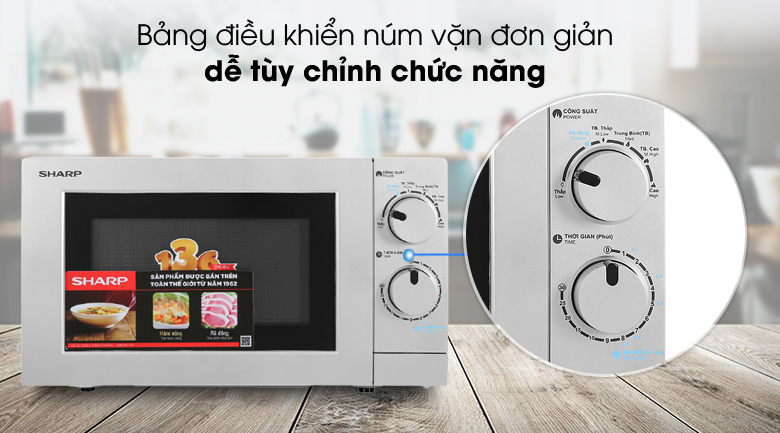 Dễ dùng - Lò vi sóng R-207VN-SL 20 lít