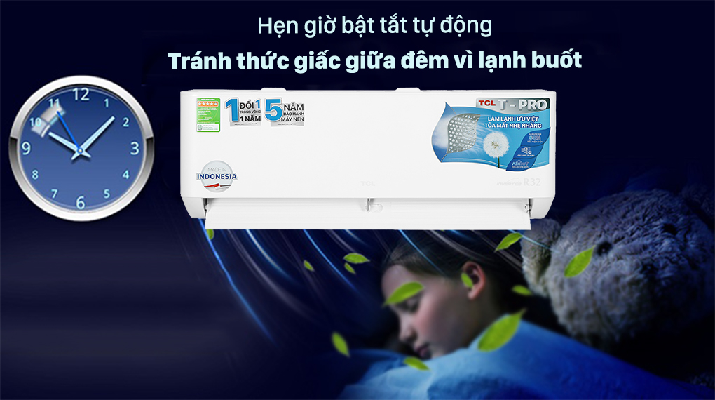 Điều hòa TCL TAC-13CSD/TPG11 có chức năng hẹn giờ bật tắt