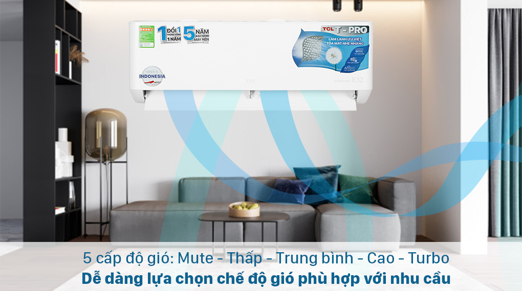 Điều hòa TCL Inverter 12000 BTU TAC-13CSD/TPG11-Lan tỏa hơi lạnh đều khắp phòng với luồng gió thông minh Smart Air Flow
