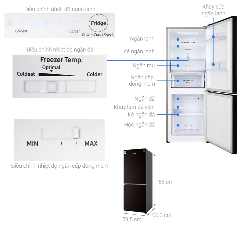 Thông số kỹ thuật Tủ lạnh Samsung Inverter 280 lít RB27N4010BY/SV
