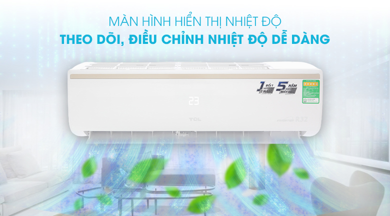 Máy lạnh TCL Inverter 1 HP TAC-10CSI/KE88N - Màn hình hiển thị nhiệt độ