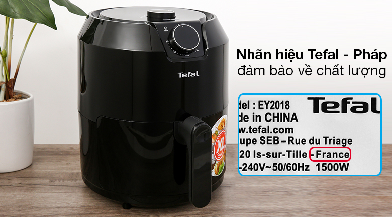 Nồi chiên không dầu Tefal EY201815 4.2 lít - An tâm về chất lượng với thương hiệu Tefal nguồn gốc từ Pháp