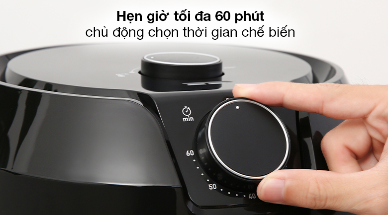 Nồi chiên không dầu Tefal EY201815 4.2 lít - Trang bị tính năng hẹn giờ tối đa 60 phút